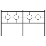 vidaXL Tăblie de pat metalică, negru, 150 cm vidaXL Tăblie de pat metalică, negru, 150 cm