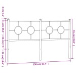 vidaXL Tăblie de pat metalică, negru, 150 cm vidaXL Tăblie de pat metalică, negru, 150 cm