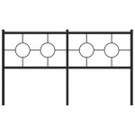 vidaXL Tăblie de pat metalică, negru, 160 cm vidaXL Tăblie de pat metalică, negru, 160 cm
