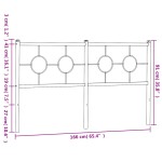 vidaXL Tăblie de pat metalică, negru, 160 cm vidaXL Tăblie de pat metalică, negru, 160 cm