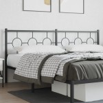 vidaXL Tăblie de pat metalică, negru, 193 cm vidaXL Tăblie de pat metalică, negru, 193 cm