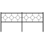 vidaXL Tăblie de pat metalică, negru, 193 cm vidaXL Tăblie de pat metalică, negru, 193 cm