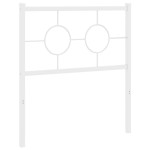 vidaXL Tăblie de pat metalică, alb, 75 cm vidaXL Tăblie de pat metalică, alb, 75 cm