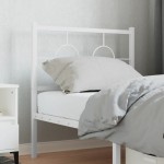 vidaXL Tăblie de pat metalică, alb, 80 cm vidaXL Tăblie de pat metalică, alb, 80 cm