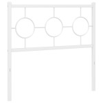 vidaXL Tăblie de pat metalică, alb, 90 cm vidaXL Tăblie de pat metalică, alb, 90 cm