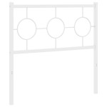 vidaXL Tăblie de pat metalică, alb, 90 cm vidaXL Tăblie de pat metalică, alb, 90 cm