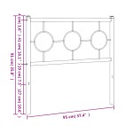 vidaXL Tăblie de pat metalică, alb, 90 cm vidaXL Tăblie de pat metalică, alb, 90 cm