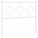 vidaXL Tăblie de pat metalică, alb, 100 cm