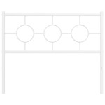vidaXL Tăblie de pat metalică, alb, 107 cm