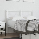 vidaXL Tăblie de pat metalică, alb, 120 cm