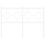 vidaXL Tăblie de pat metalică, alb, 120 cm