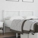 vidaXL Tăblie de pat metalică, alb, 140 cm