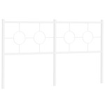 vidaXL Tăblie de pat metalică, alb, 150 cm