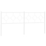 vidaXL Tăblie de pat metalică, alb, 200 cm vidaXL Tăblie de pat metalică, alb, 200 cm