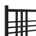 vidaXL Tăblie de pat metalică, negru, 80 cm
