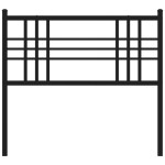 vidaXL Tăblie de pat metalică, negru, 90 cm