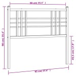 vidaXL Tăblie de pat metalică, negru, 90 cm