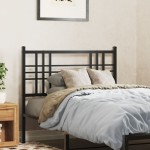 vidaXL Tăblie de pat metalică, negru, 100 cm vidaXL Tăblie de pat metalică, negru, 100 cm