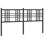 vidaXL Tăblie de pat metalică, negru, 160 cm vidaXL Tăblie de pat metalică, negru, 160 cm