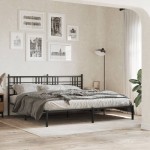 vidaXL Tăblie de pat metalică, negru, 180 cm vidaXL Tăblie de pat metalică, negru, 180 cm
