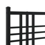 vidaXL Tăblie de pat metalică, negru, 180 cm vidaXL Tăblie de pat metalică, negru, 180 cm