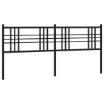 vidaXL Tăblie de pat metalică, negru, 193 cm