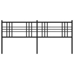 vidaXL Tăblie de pat metalică, negru, 200 cm