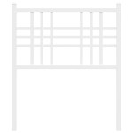 vidaXL Tăblie de pat metalică, alb, 75 cm vidaXL Tăblie de pat metalică, alb, 75 cm