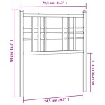 vidaXL Tăblie de pat metalică, alb, 75 cm vidaXL Tăblie de pat metalică, alb, 75 cm