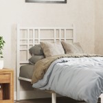 vidaXL Tăblie de pat metalică, alb, 80 cm vidaXL Tăblie de pat metalică, alb, 80 cm