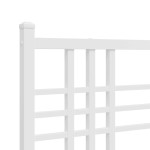 vidaXL Tăblie de pat metalică, alb, 80 cm vidaXL Tăblie de pat metalică, alb, 80 cm