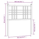 vidaXL Tăblie de pat metalică, alb, 80 cm vidaXL Tăblie de pat metalică, alb, 80 cm