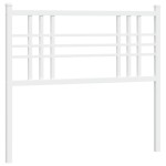 vidaXL Tăblie de pat metalică, alb, 100 cm