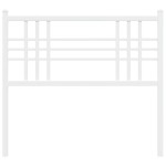vidaXL Tăblie de pat metalică, alb, 100 cm