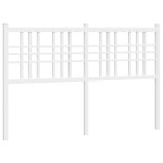 vidaXL Tăblie de pat metalică, alb, 120 cm