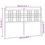 vidaXL Tăblie de pat metalică, alb, 120 cm