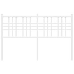 vidaXL Tăblie de pat metalică, alb, 137 cm