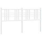 vidaXL Tăblie de pat metalică, alb, 160 cm