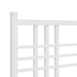 vidaXL Tăblie de pat metalică, alb, 160 cm