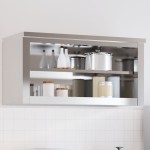 vidaXL Dulap bucătărie de perete cu raft, oțel inoxidabil vidaXL Dulap bucătărie de perete cu raft, oțel inoxidabil