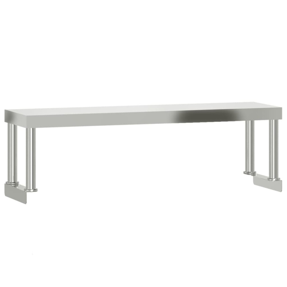 vidaXL Raft superior masă de lucru, 110x30x35 cm, oțel inoxidabil