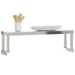 vidaXL Raft superior masă de lucru, 110x30x35 cm, oțel inoxidabil vidaXL Raft superior masă de lucru, 110x30x35 cm, oțel inoxidabil