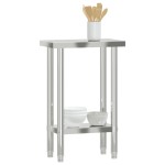 vidaXL Masă de lucru pentru bucătărie, 55x30x85 cm, oțel inoxidabil vidaXL Masă de lucru pentru bucătărie, 55x30x85 cm, oțel inoxidabil