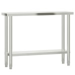 vidaXL Masă de lucru pentru bucătărie, 110x30x85 cm, oțel inoxidabil vidaXL Masă de lucru pentru bucătărie, 110x30x85 cm, oțel inoxidabil