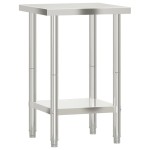 vidaXL Masă de lucru pentru bucătărie, 55x55x85 cm, oțel inoxidabil