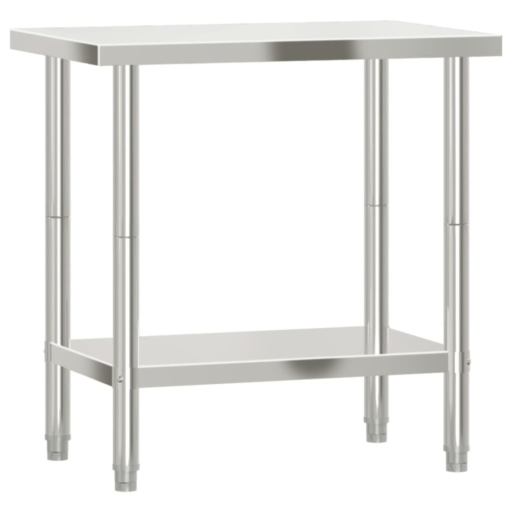 vidaXL Masă de lucru pentru bucătărie, 82,5x55x85 cm, oțel inoxidabil