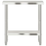 vidaXL Masă de lucru pentru bucătărie, 82,5x55x85 cm, oțel inoxidabil vidaXL Masă de lucru pentru bucătărie, 82,5x55x85 cm, oțel inoxidabil