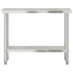 vidaXL Masă de lucru pentru bucătărie, 110x55x85 cm, oțel inoxidabil vidaXL Masă de lucru pentru bucătărie, 110x55x85 cm, oțel inoxidabil