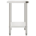 vidaXL Masă de lucru pentru bucătărie, 110x55x85 cm, oțel inoxidabil vidaXL Masă de lucru pentru bucătărie, 110x55x85 cm, oțel inoxidabil
