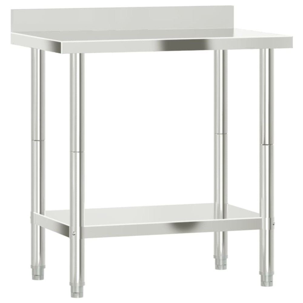 vidaXL Masă de lucru bucătărie bordură antistropire 82,5x55x93 cm oțel